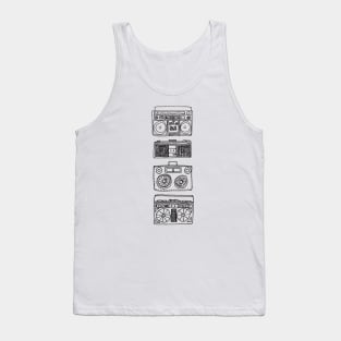 Retro Boomboxes Vertical Tank Top